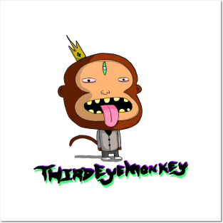 Third Eye Monkey (full colour + logo) Posters and Art